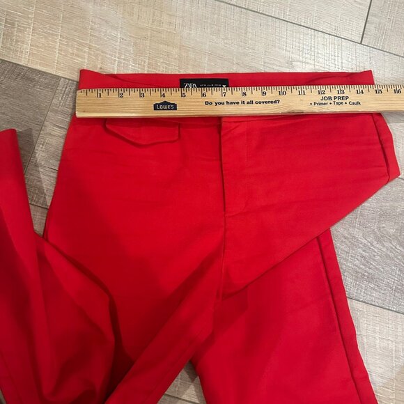 ZARA WOMENS MEDIUM RED DRESS PANTS - Picture 4 of 8